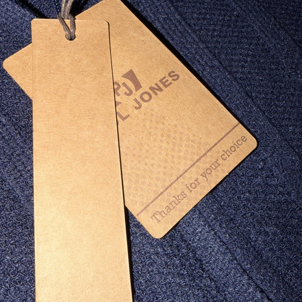 Paul Jones Sweater Mens XL Extra Large Blue Full Zip Mock Neck Casual NWT - Picture 5 of 7